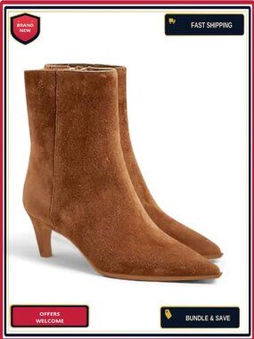 Women's Kitten Heel Ankle Boots Pointed Toe Side Zipper Fall Shoes